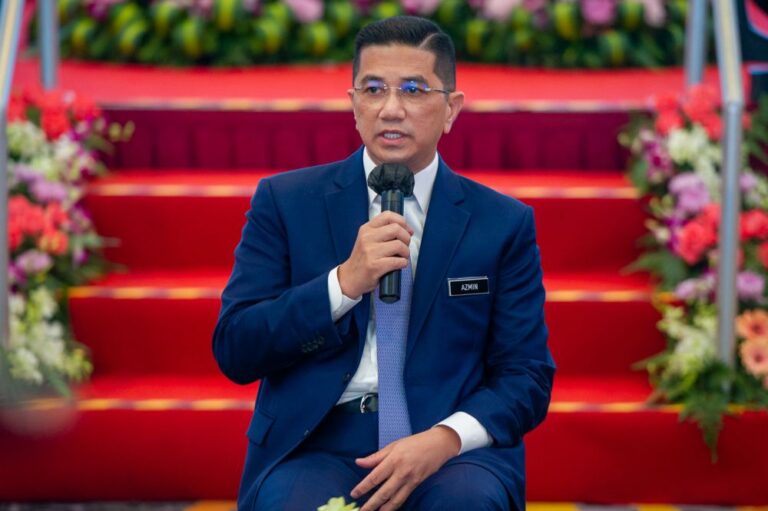 Minister of International Trade and Industry Datuk Seri Mohamed Azmin Ali speaks to reporters at the Putrajaya International Convention Centre March 1, 2020. — Picture by Shafwan Zaidon