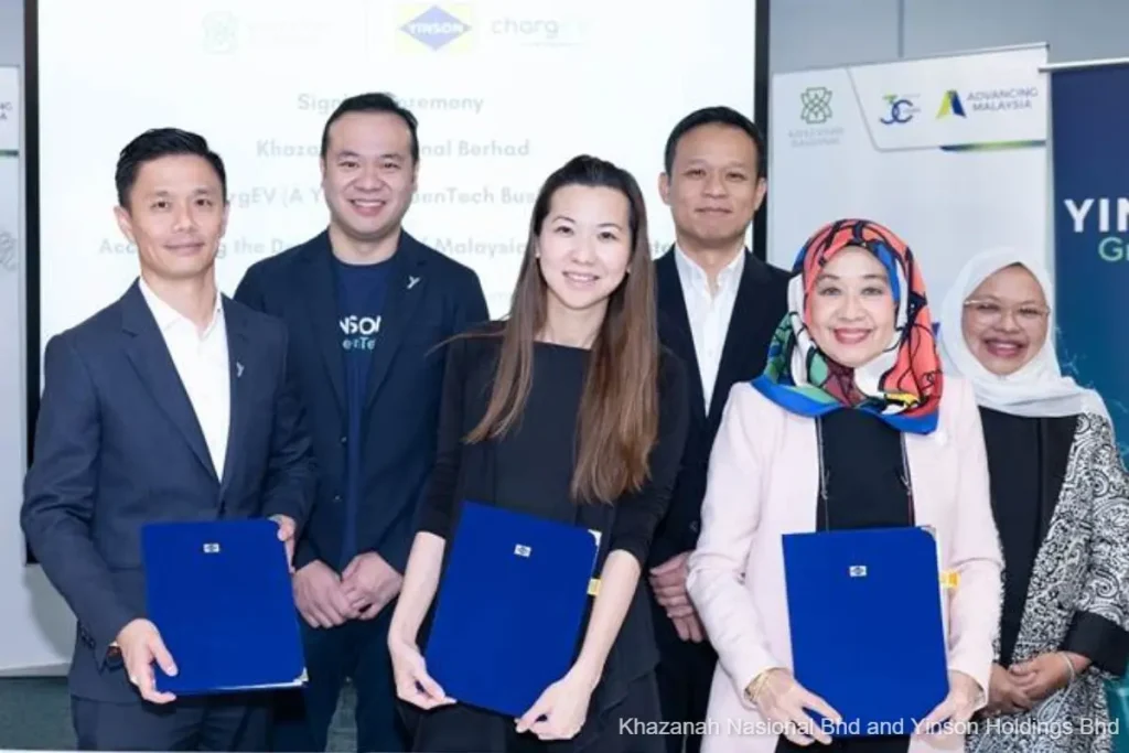 (From left) Yinson group chief financial & strategy officer Chai Jia Jun, Yinson GreenTech (YGT) CEO Lim Chern Yuan, Khazanah Nasional Bhd director of investments Kayse Foo, Dana Impak head Bryan Lim, GreenTech Malaysia Alliances Sdn Bhd chairperson Datuk Hiswani Harun, and Malaysian Green Technology and Climate Change Corporation (MGTC) chairperson Shareen Shariza Datuk Abdul Ghani.